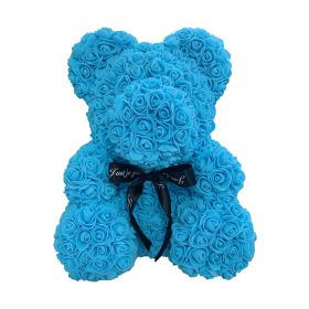 Rose Bear Box Mother's Gift For Mother Valentine's Day Gift - blue