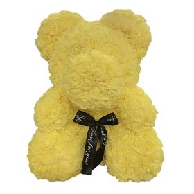 Rose Bear Box Mother's Gift For Mother Valentine's Day Gift - yellow