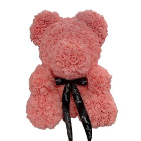 Rose Bear Box Mother's Gift For Mother Valentine's Day Gift - orangepink