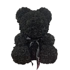 Rose Bear Box Mother's Gift For Mother Valentine's Day Gift - black