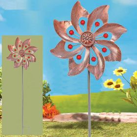 1pc Wind Spinner With Garden Stake; Kinetic Wind Spinners Outdoor Garden Stake For Yard And Garden - Garden Spinning Ornament