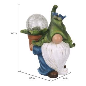 Cartoon Gnome Dwarf Statue Garden Lighting Waterproof Resin Figurines Solar Light Outdoor Lawn Courtyard Night Decorative Lamp - C