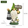 Cartoon Gnome Dwarf Statue Garden Lighting Waterproof Resin Figurines Solar Light Outdoor Lawn Courtyard Night Decorative Lamp - B