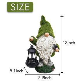 Cartoon Gnome Dwarf Statue Garden Lighting Waterproof Resin Figurines Solar Light Outdoor Lawn Courtyard Night Decorative Lamp - E