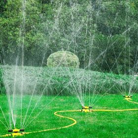 Garden Lawn Sprinkler Automatic 360 Rotating Adjustable Large Area Nursery Irrigation - Rotary sprinkler + 4 points water connection