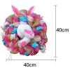 2023 Easter Rabbit Wreath Colorful Easter Rabbit Garlands Door Oranments Happy Easter Party Decor Bunny Wall Front Door Hanging - Rabbit Wreath C - CN