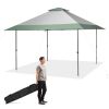 13 x 13 Feet Pop-Up Patio Canopy Tent with Shelter and Wheeled Bag - Green and Gray