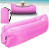 Inflatable Lounger Air Sofa Lazy Bed Sofa Portable Organizing Bag Water Resistant for Backyard Lakeside Beach Traveling Camping Picnics - Pink