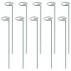 10Pcs Plant Support Stakes Garden Flower Single Stem Support Stake Iron Plant Cage Support Ring - 16in