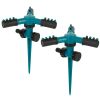 2 Packs 360 Degree Rotatable Lawn Garden Sprinkler Sprayer Adjustable Sprinkler - Green