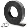 Foresee Pool Backwash Discharge Hose Heavy Duty Reinforced; PVC Lay-Flat Water Hose - Black - 1.00 in x 50 ft