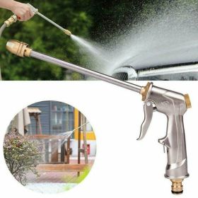 High Pressure Power Washer Water SprayG-un Nozzle Wand Attachment Garden Hose US - Silver