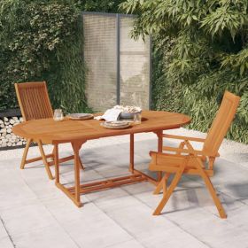 Patio Table 78.7"x39.4"x29.5" Solid Wood Eucalyptus - Brown