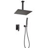 Ceiling Mounted Shower System Combo Set with Handheld and 12&quot;Shower head - as Pic