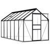 vidaXL Greenhouse with Base Frame Anthracite Aluminum 75.7 ftÂ¬â‰¤ - Anthracite