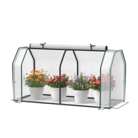 Outdoor Lawn & Garden Mini Greenhouse For Flower Pots Plants - As pic show - 47.5" x 21.5" x 24"