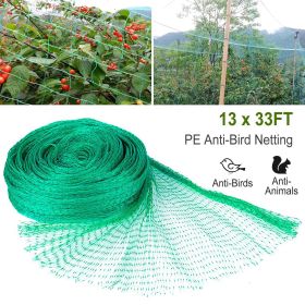 13 x 33ft Garden Netting Heavy Duty PE Anti Bird Netting Plants Fruits Tree Vegetables Protection Netting Net - Green