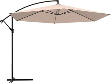 12 FT Outdoor Patio Umbrella Pool Beach Umbrella for Garden Backyard;  Champagne - Champagne