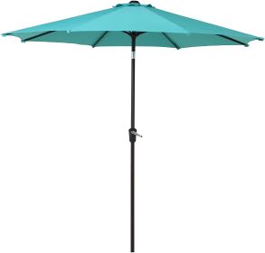 SR Patio Outdoor Market Umbrella with Aluminum Auto Tilt and Crank - Lake blue