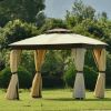 Gazebo Canopy Soft Top Outdoor Patio Gazebo Tent Garden Canopy for Your Yard, Patio, Garden, Outdoor or Party - khaki