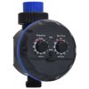 vidaXL Single Outlet Water Timer with Ball Valves - Black