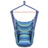 Free shipping Hammock Chair Distinctive Cotton Canvas Hanging Rope Chair with Pillows Blue YJ - Blue