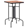 vidaXL Mosaic Side Table Terracotta Ceramic - Brown