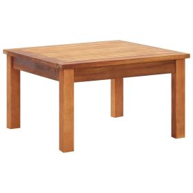 vidaXL Patio Coffee Table 23.6"x23.6"x14.2" Solid Acacia Wood - Brown