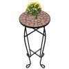 vidaXL Mosaic Side Table Plant Table Terracotta - Orange