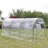 vidaXL Outdoor Greenhouse Large Portable Gardening Plant Hot House - Transparent