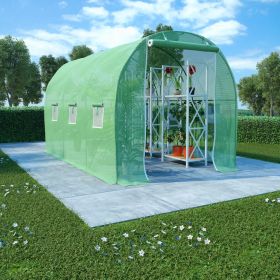 vidaXL Greenhouse 73.8 ftÂ¬â‰¤ 11.3'x6.6'x6.6' - Green