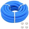 vidaXL Pool Hose with Clamps Blue 1.5" 39.4' - Blue