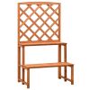 vidaXL Plant Stand with Trellis Orange 27.6"x16.5"x47.2" Solid Firwood - Orange