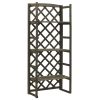 vidaXL Plant Stand with Trellis Gray 23.6"x11.8"x55.1" Solid Firwood - Grey