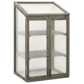 vidaXL Greenhouse 23.6"x17.7"x39.4" Firwood - Green and white