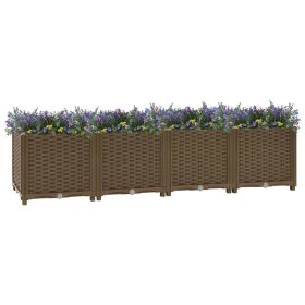 vidaXL Raised Bed 63"x15.7"x15" Polypropylene - Brown