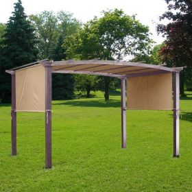 17x6.5Ft Pergola Canopy Replacement Cover Beige - yellow