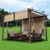 2pcs 15.5x4Ft Pergola Canopy Replacement Cover Beige - yellow