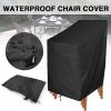 High Back Outside Chair Cover - black