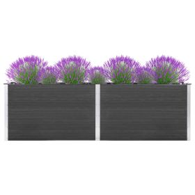 vidaXL Garden Raised Bed 78.7"x39.4"x35.8" WPC Gray - Grey