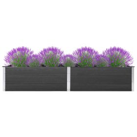 vidaXL Garden Raised Bed 78.7"x39.4"x21.3" WPC Gray - Grey