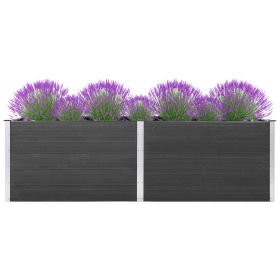 vidaXL Garden Raised Bed 78.7"x19.7"x35.8" WPC Gray - Grey