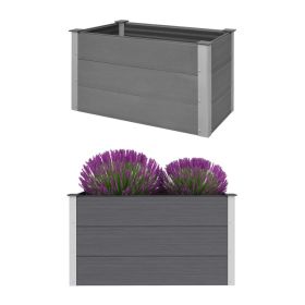 vidaXL Garden Raised Bed WPC 39.4"x19.7"x21.3" Gray - Grey