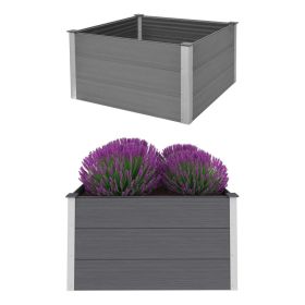 vidaXL Garden Raised Bed WPC 39.4"x39.4"x21.3" Gray - Grey