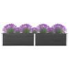 vidaXL Garden Raised Bed 78.7"x19.7"x21.3" WPC Gray - Grey