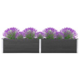 vidaXL Garden Raised Bed 78.7"x19.7"x21.3" WPC Gray - Grey