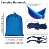 1pc Outdoor Camping Hammock; Portable Nylon Parachute Hammock 106*55in - 106*55in Light Blue And Gray