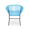 Chrissy Outdoor Blue Modern Faux Rattan Club Chairs (Set of 2) - as Pic