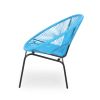 Chrissy Outdoor Blue Modern Faux Rattan Club Chairs (Set of 2) - as Pic