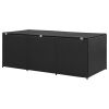 vidaXL Patio Storage Box Poly Rattan 70.8"x35.4"x29.5" Black - Black